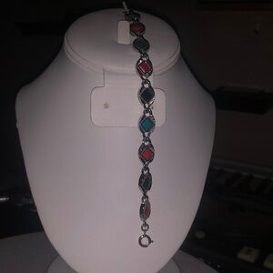 Mid-Century Sarah Coventry @ Sarah Cov Bracelet.  Stones and Sea Shells - Beauty